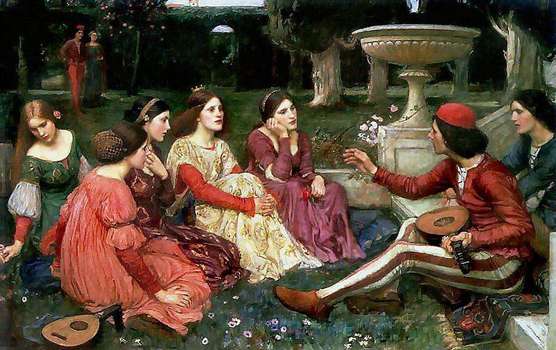 John William Waterhouse A Tale from the Decameron Germany oil painting art